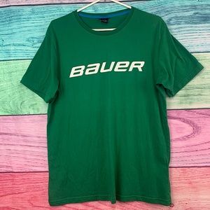 🎉HOST PICK 🎉  🏒 BAUER hockey green and white crew neck t-shirt 🏒